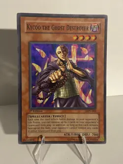 Yugioh Kycoo the Ghost Destroyer LON-062 1st Edition Super Rare Holo - MP/LP - Image 1