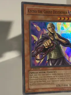 Yugioh Kycoo the Ghost Destroyer LON-062 1st Edition Super Rare Holo - MP/LP - Image 4