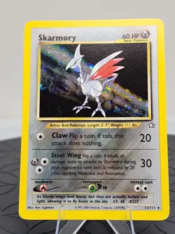 Skarmory Pokemon Card 13/111 Neo Genesis Holo Rare Near Mint+ Condition - Image 2