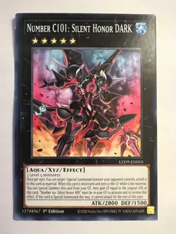 Yu-Gi-Oh Number C101: Silent Honor Dark LED9-EN010 Card - 1st Edition Card NM - Image 1
