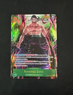 One Piece Roronoa Zoro Card Alt Art OP06-118 SEC Green English Straw Hat TCG - Image 4