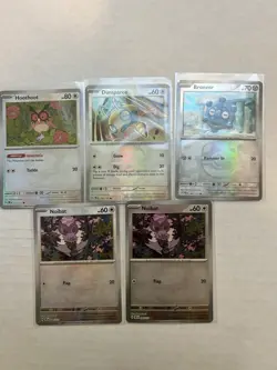 POKEMON TCG Lot Of 5 Prismatic Evolutions MASTER BALL Holo Cards Pack fresh mint - Image 1