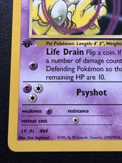 1st Edition Sabrina's Kadabra 58/132 Gym Challenge Pokemon Card Rare LP - Image 5