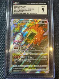 Charizard VSTAR SWSH262 CGC 9 Error card Charizard UPC miscut misprint pokemon - Image 1