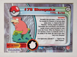 Pokemon Topps Card ~ TV Animation Edition ~ #79 SLOWPOKE - Image 2