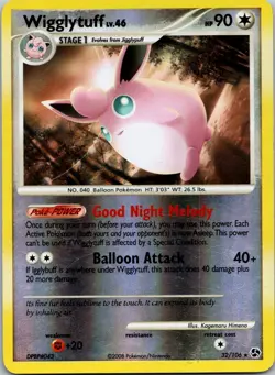 Wigglytuff 32/106 D&P Great Encounters Reverse Holo Pokemon Cards NM - Image 1