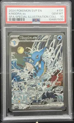 Kingdra EX 131 Pokemon TCG Scarlet & Violet Black Star Promo Holo Card PSA 10 - Image 1