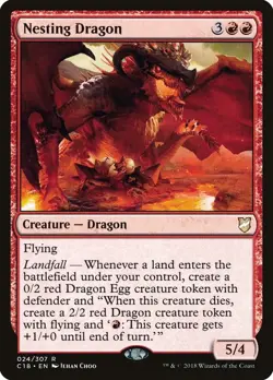Nesting Dragon Commander 2018 Rare NM Magic: The Gathering 24 Normal - Image 1