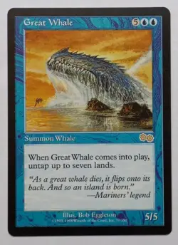 MTG - Great Whale - Urza's Saga 77/350 - Regular Rare - Combo - Image 1