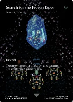 MTG Search for the Frozen Esper - Nature's Claim (Showcase) Foil NM FIN FIC - Image 1