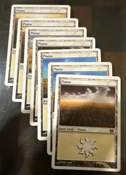 Magic The Gathering White Border Land Lot - Image 1