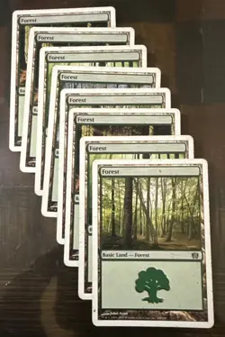 Magic The Gathering White Border Land Lot - Image 2