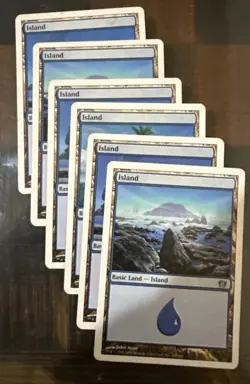 Magic The Gathering White Border Land Lot - Image 3