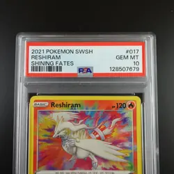 PSA 10 Reshiram 017/072 Pokemon Shining Fates Amazing Rare Holo Graded Card - Image 2
