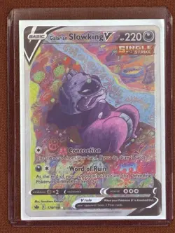 Pokemon TCG Chilling Reign Galarian Slowking V Alternate Art Card 179/198 NM - Image 1