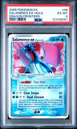 2006 POKEMON EX DRAGON FRONTIERS #98 SALAMENCE EX-HOLO PSA 6 - Image 1