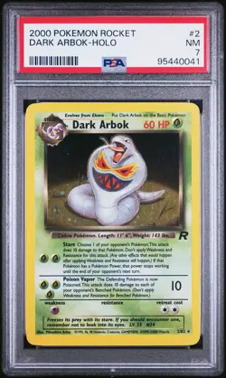 2000 POKEMON ROCKET #2 DARK ARBOK-HOLO PSA 7 - Image 1