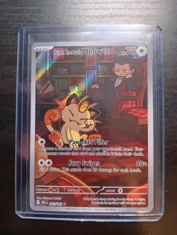 Pokemon TCG Team Rockets Meowth 203/182 IR Destined Rivals - Image 1
