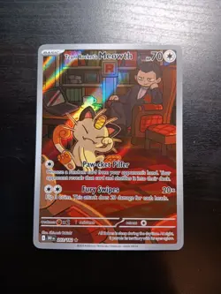 Pokemon TCG Team Rockets Meowth 203/182 IR Destined Rivals - Image 2
