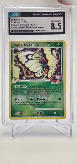 Pokemon CROSS HOLO Butterfree FB 17/147 Supreme Victors Rare CGC NM MINT 8.5 - Image 1
