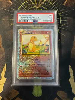 Pokemon Charmander 70/110 Legendary Collection Reverse Holo PSA 3 - Image 1