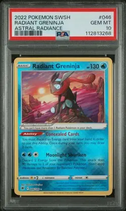 Pokemon Radiant Greninja Astral Radiance Holo Rare #046 PSA 10 Gem Mint 046/189 - Image 1