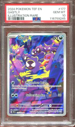Gastly Illustration Rare Pokemon PSA 10 Temporal Forces GEM MT 177/162 - Image 1