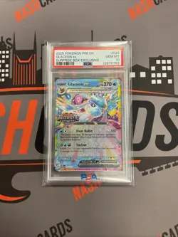 PSA 10 Pokemon Prismatic Evolutions Surprise Box Glaceon EX 026/131 GEM MINT! - Image 1