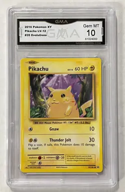 2016 Pokemon XY Evolutions Pikachu W/Reverse Holo 35/108 PSA 9 & Non Holo 10 - Image 5
