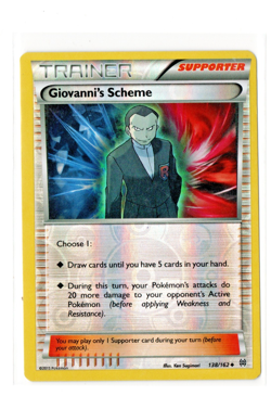 Pokemon TCG Giovanni's Scheme 138/162 XY BREAKthrough Uncommon Reverse Holo - NM - Image 1