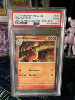 2024 POKEMON MEW EN-151 005 CHARMELEON CHARIZARD EX SUPER-PREM COLLECTION PSA 9 - Image 1