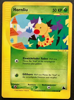 💥 Pokemon Skyridge * Hornliu * 115/144 Deutsch 2003 💥 Excellent! - Image 1