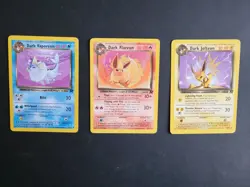 Pokemon Karten Collection Dark Flareon Jolteon Vaporeon Rocket - Excellent - Image 1