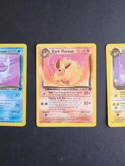 Pokemon Karten Collection Dark Flareon Jolteon Vaporeon Rocket - Excellent - Image 3