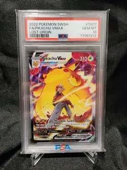 2022 PIKACHU VMAX POKEMON LOST ORIGIN TG17/TG30 PSA 10 TRAINER GALLERY - Image 1