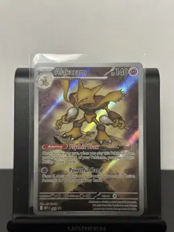Pokemon Mega Evolution Alakazam 009 Black Star Promos Illustration Rare Holo NM - Image 1