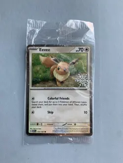 Eevee (133/165) Holiday 2025 Snowflake Stamp Promo - Pokemon TCG [SEALED] - Image 1
