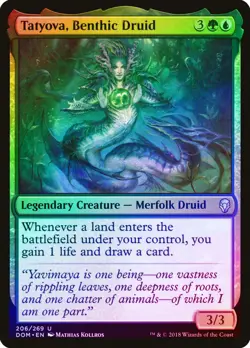Tatyova, Benthic Druid FOIL Dominaria NM Blue Green Uncommon MTG CARD ABUGames - Image 1