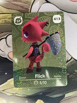 Flick #413 Animal Crossing Amiibo Card Authentic Series 5 MINT NEVER SCANNED - Image 1
