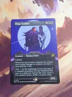 0293 Elegy Acolyte TRIUMPHANT BORDERLESS Edge of Eternities MTG Card Human EOE - Image 1