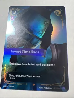 Riftbound Invert Timelines Card OGN 201/298 English League of Legends Foil RARE - Image 1