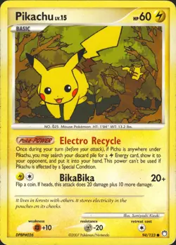 Pikachu 94/123 Mysterious Treasures Lightly Played Pokemon Card - Image 1