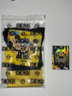 ONE PIECE x BVB Dortmund Promo Card ST13-003 Monkey D Luffy sealed PROMO BAG - Image 1