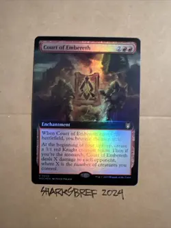MTG Court Of Embereth WOC 0032 R NM FOIL Extended Art - Image 2