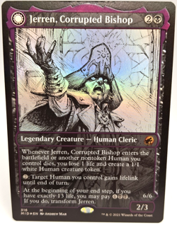 MTG Jerren, Corrupted Bishop/Ormendahl, the Corrupter Mythic Holo MID 316 - 152 - Image 1
