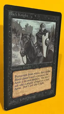 MTG BLACK KNIGHT Beta (OldManMTG 007-695) - Image 3