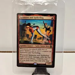 MTG Spinneret and Spiderling Foil Spider-Man Prerelease SEALED Promo - Image 1