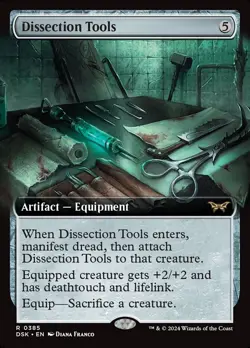 MTG DSK: Dissection Tools (Artifact Equipment) Extended Art Rare 0385 Duskmourn - Image 1