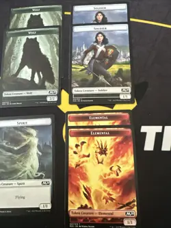 Mtg Token Lot: Soldier, Wolf, Zombie, Elemental, Treasure, Sprit. NM - Image 4