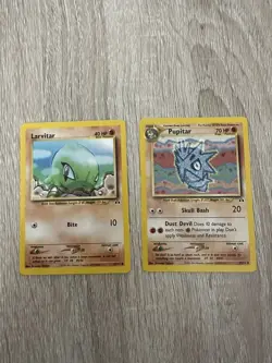 Pokemon Cards Larvitar Pupitar Neo Discovery Set with Bonus Gift - Image 1